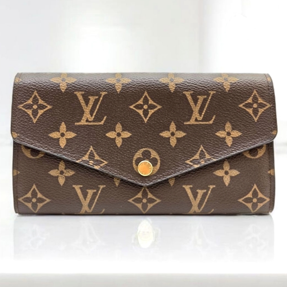 Louis Vuitton Monogram Envelope Wallet in Brown and Gold